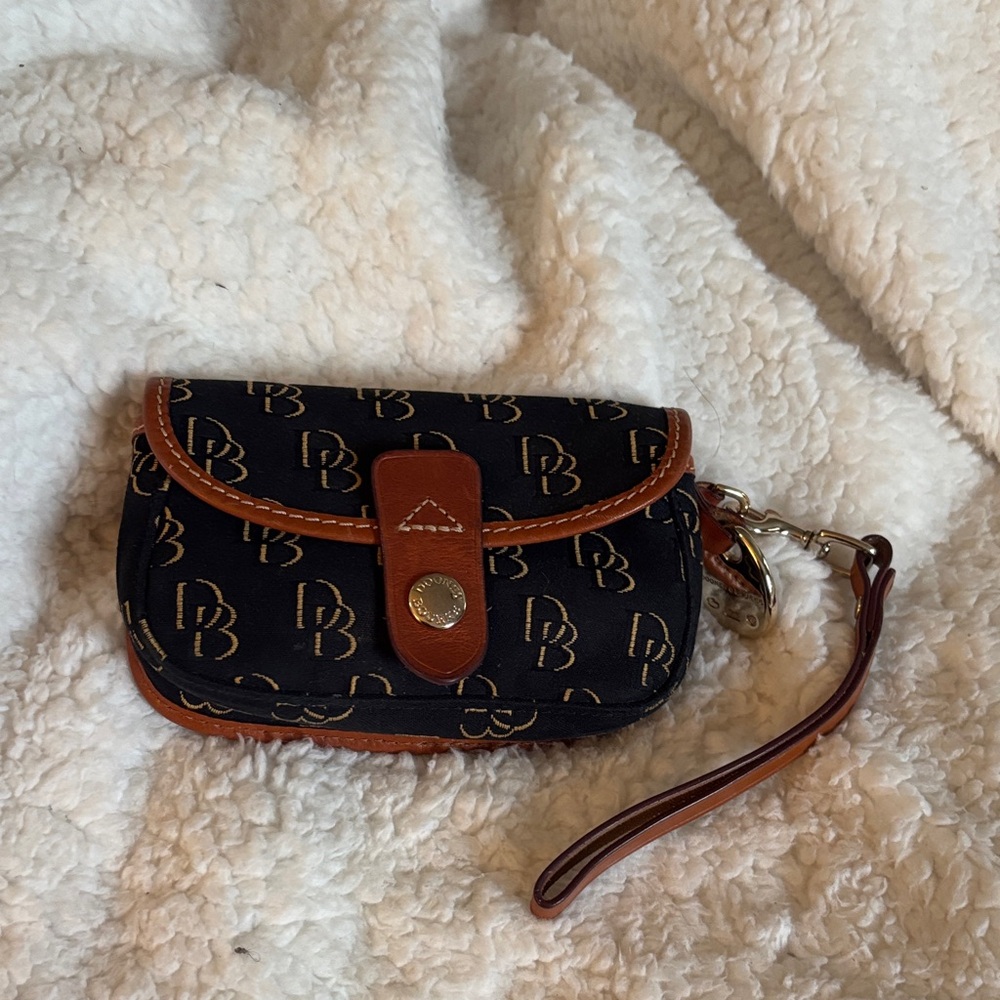 Dooney & Bourke Black and Brown Wristlet